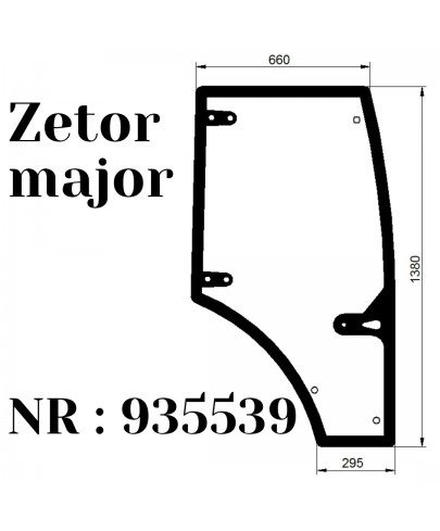 Szyba drzwi prawa Zetor Major Oryginał