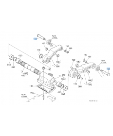 Sworzeń wieszaka góra podnośnika hydraulicznego Kubota  L3540, L4240, L5040, L5240, L5740.