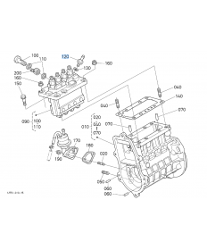 Króciec pompy wtryskowej Kubota silników 4 cylindrowych 

1A093-51360, 1A09351360