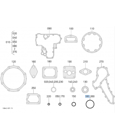 Oring (o-ring) Kubota gumowy stosowany w pokrywie rozrządu oraz w podstawie filtra oleju 
1920296830, 19202-96830