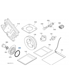 Oring (o-ring) Kubota gumowy stosowany w pokrywie rozrządu oraz w podstawie filtra oleju 
1920296830, 19202-96830